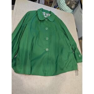 2x Kelly Green Weather Tamer Spring Jacket Polka Dot Lining